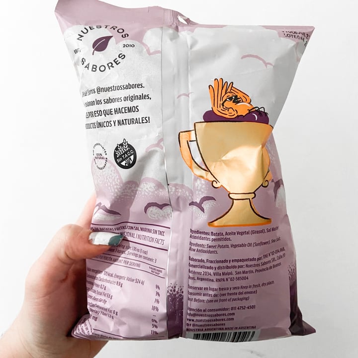 review photo of Nuestros Sabores Chips De Batatitas Y Sal Marina shared by @camicoorrea on 29 Mar 2022 - review