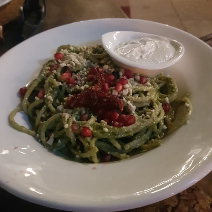 review photo of Bean Me Up Restaurant Pesto pasta shared by @krock12 on 10 Mar 2021 - review