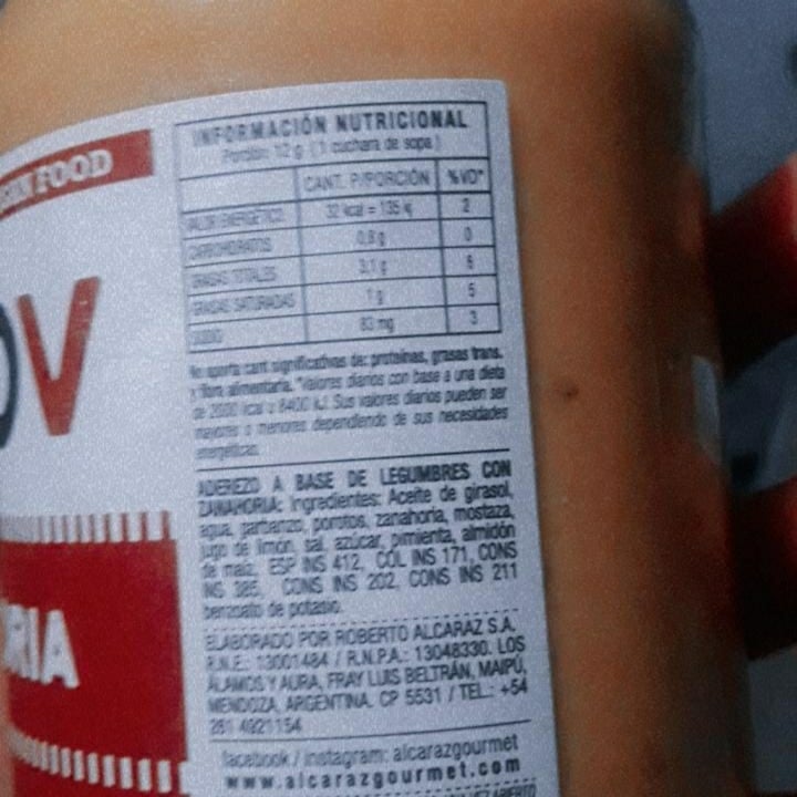 review photo of Alcaraz Gourmet Mayonesa de Zanahoria shared by @lalalalisa on 31 Mar 2021 - review