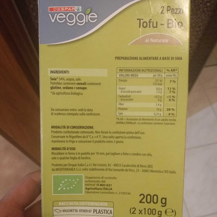 photo of Despar Veggie Tofu bio shared by @meic666 on  13 Feb 2022 - review