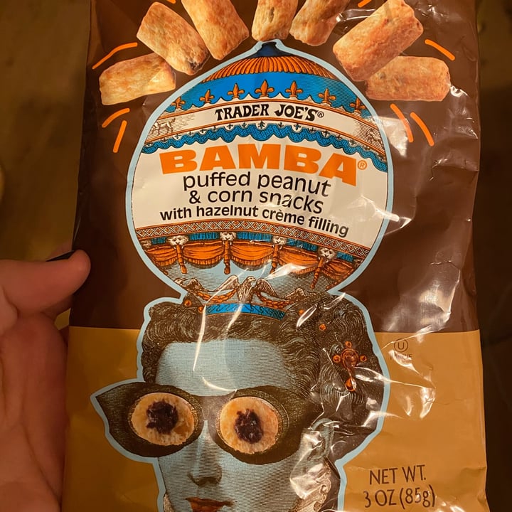 photo of Trader Joe's Bamba with Hazelnut Créme Filling shared by @emilystamper on  21 Nov 2022 - review