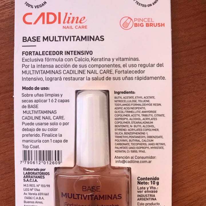 photo of CADIline Esmalte fortalecedor de uñas shared by @taniaf6 on  14 Sep 2021 - review