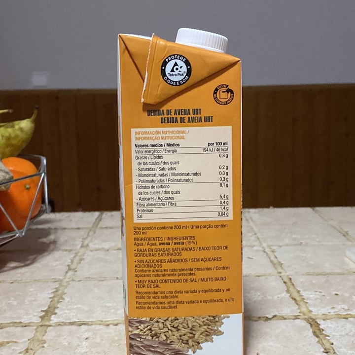 photo of Hacendado Bebida De Avena sin Azucares Añadidos shared by @machecosafai on  02 Jan 2022 - review