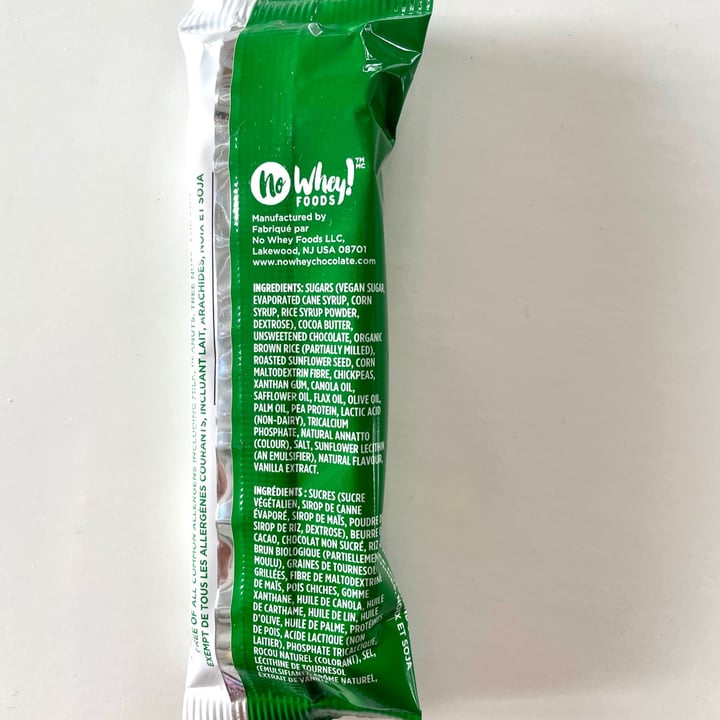 photo of No Whey! Foods Chocolate Snack Bar shared by @gabba on  13 Aug 2021 - review