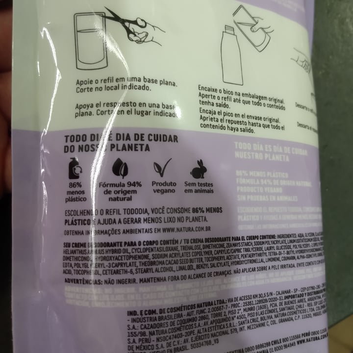 review photo of Natura Hidratante todo dia Ameixa E Flor De Baunilha shared by @jugennari on 13 Jul 2022 - review