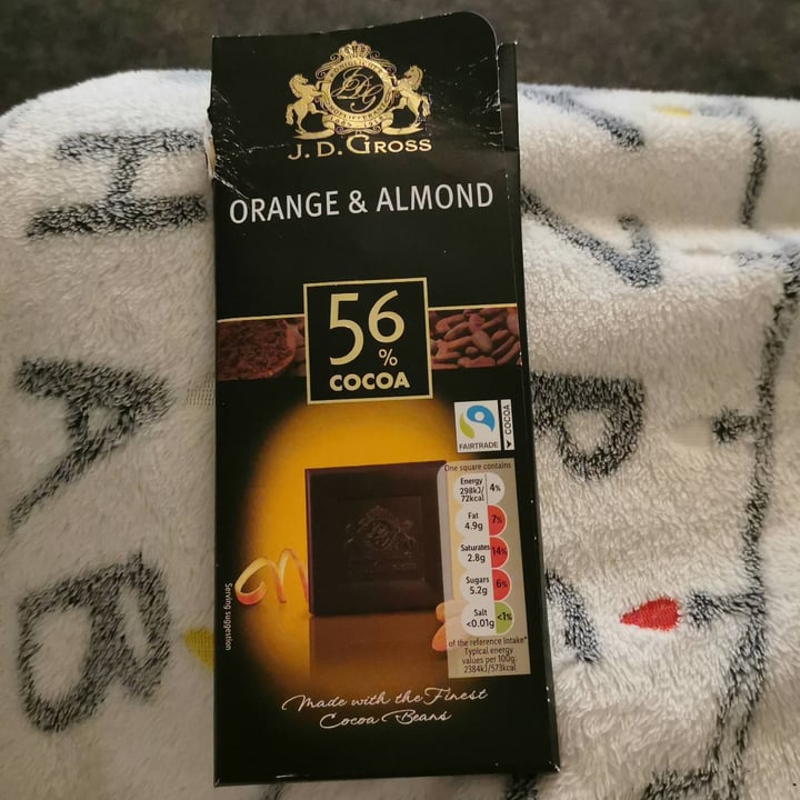 photo of J. D. Gross Almond & Orange 56% cacao shared by @marieco on  01 Oct 2021 - review