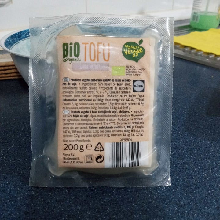 photo of My Best Veggie Tofu Sabor Natural 200 gramos shared by @davidperezmartorell on  18 Sep 2021 - review