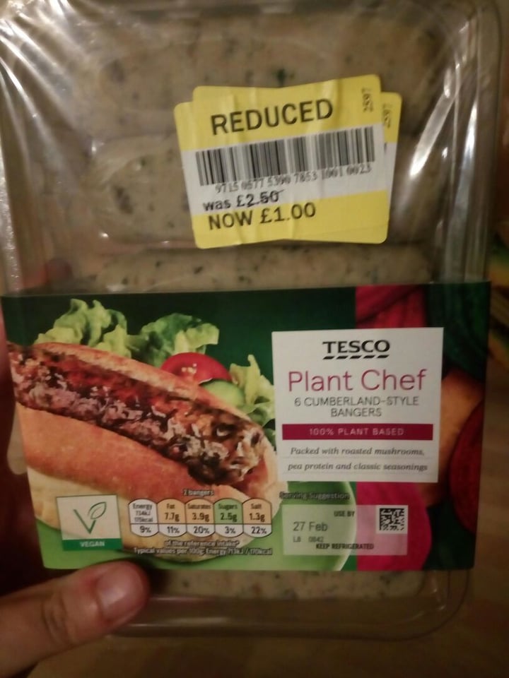 photo of Tesco 6 Cumberland-Style Bangers shared by @linds91ay on  29 Feb 2020 - review