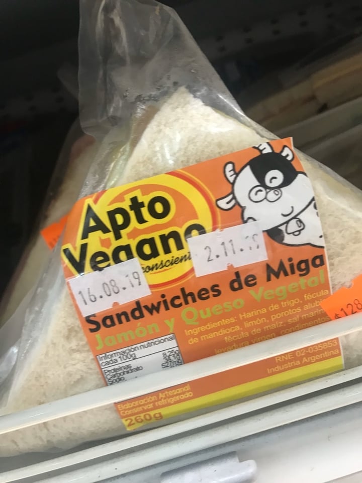 photo of Apto Vegano Consciente Sandwiches de Miga shared by @jenniferchavess on  09 Dec 2019 - review