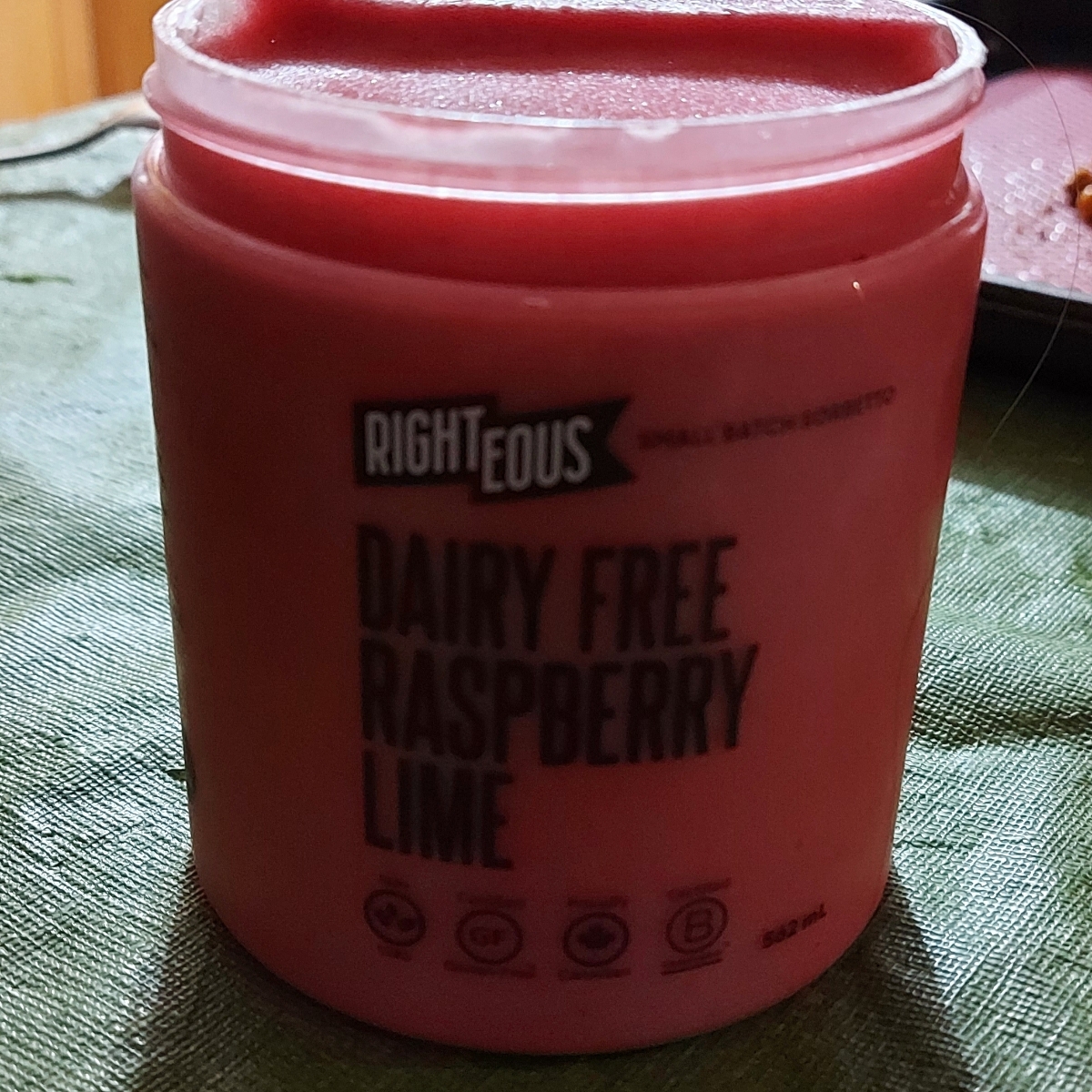 Rightous Raspberry Lime Sorbet Dairy Free Raspberry Lime from Righteous - Vegan Product Reviews ...