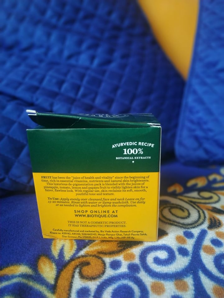 photo of Biotique Bio Fruit shared by @thebackpacker on  29 Jan 2020 - review