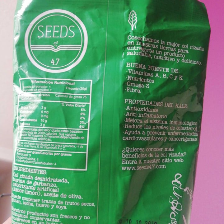 photo of Seeds Kale chips / col rizada deshidratada. shared by @juvimo on  17 Aug 2019 - review