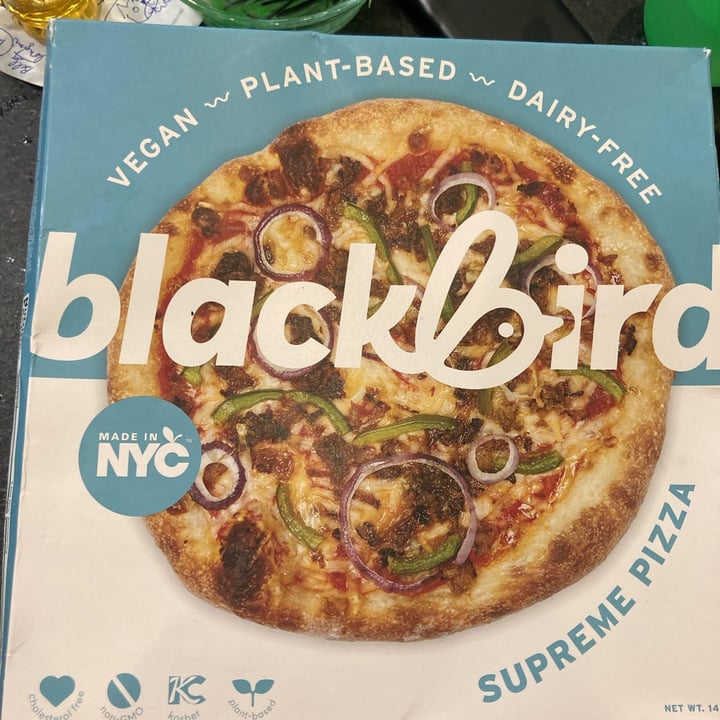 photo of Blackbird Foods Supreme Pizza shared by @uninterestingvegan on  20 Aug 2021 - review