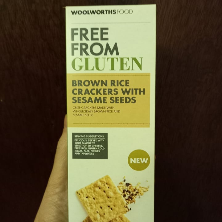 photo of Woolworths Food Free from gluten Brown Rice Crackers shared by @gregorygreen on  29 Oct 2021 - review