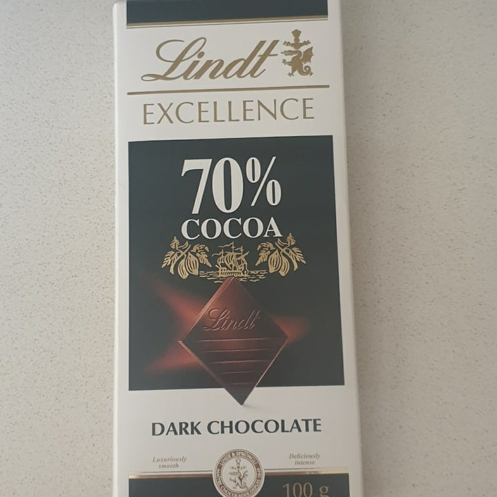 photo of Lindt 70% Cocoa Dark Chocolate Excellence Bar shared by @compassionate1candy on  12 Nov 2020 - review
