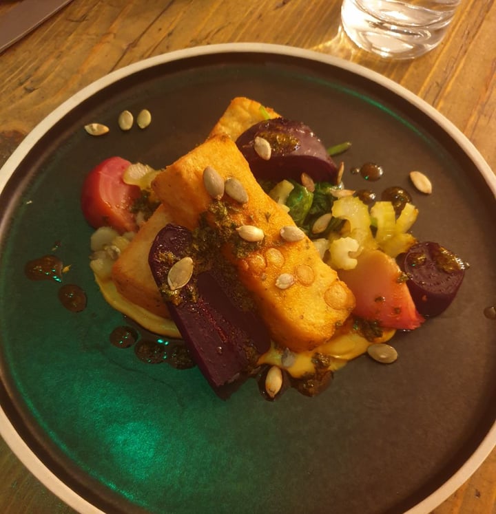 photo of The Weaving Shed Crispy Chickpea Cake shared by @vegaimz on  08 Sep 2019 - review