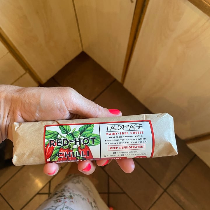 photo of Fauxmage Red Hot Chilli Chevre-Style Cashew Cheese shared by @leighclare29 on  20 Dec 2020 - review