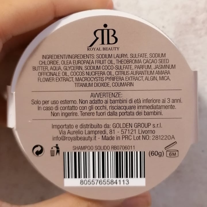 review photo of Royal beauty Shampoo solido al cocco 🥥 shared by @dannosauro on 18 Aug 2022 - review