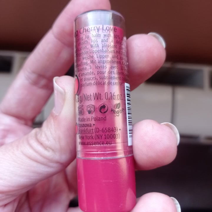 photo of Essence Cosmetics fruit kiss caring lip balm 02 cherry love shared by @veggielauher on  23 May 2022 - review