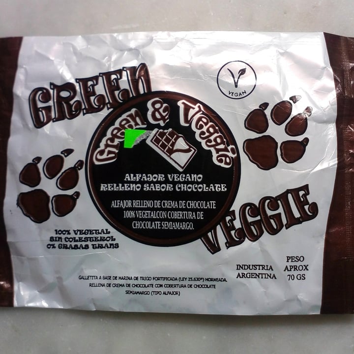 review photo of Green & Veggie Alfajor Vegano relleno de Chocolate shared by @marielita on 28 Feb 2021 - review