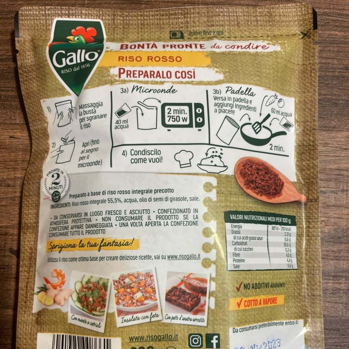 review photo of Gallo Bontà pronte riso rosso shared by @lalice on 16 Jul 2022 - review