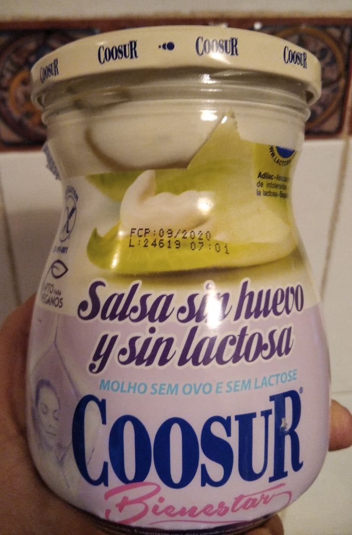 photo of Coosur Salsa sin Huevo y Lactosa (Mayonesa Vegana) shared by @martate on  29 Apr 2020 - review
