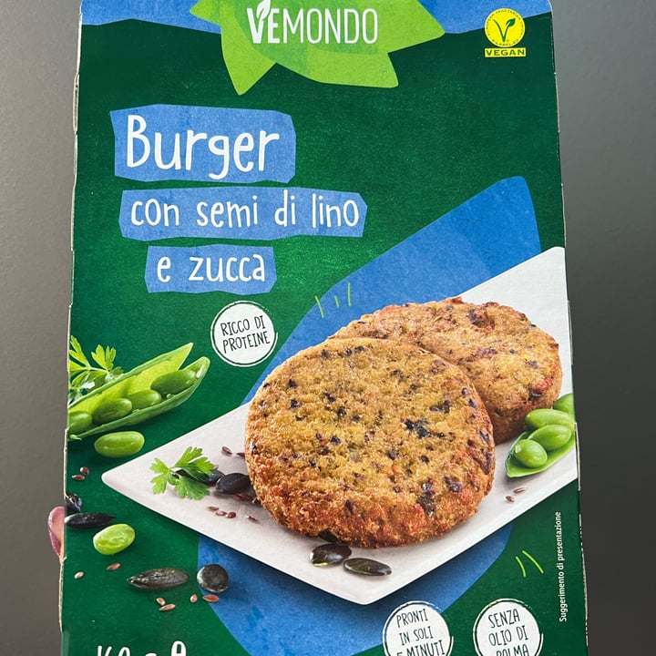 review photo of Vemondo burger Semi Di Lino E Zucca shared by @elisa-sgm on 10 Apr 2022 - review