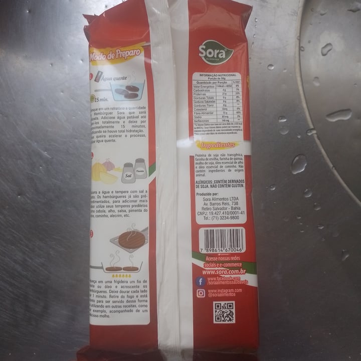 photo of Sora Hambúrguer vegetal - Sora shared by @letismgovegan on  13 Nov 2022 - review