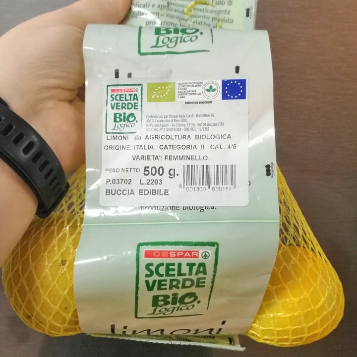 photo of Despar Scelta Verde BioLogico Limoni shared by @stefyqwert1 on  19 Jun 2022 - review