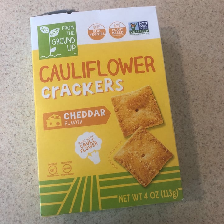 review photo of Real Food From The Ground Up Cauliflower Crackers Cheddar Flavor shared by @deeorr on 21 May 2020 - review