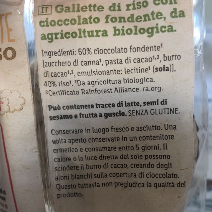 review photo of Sondey Bio gallette di riso con cioccolato fondente shared by @sofiagr on 29 May 2022 - review