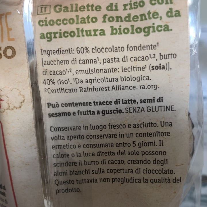 photo of Sondey Bio gallette di riso con cioccolato fondente shared by @sofiagr on  29 May 2022 - review