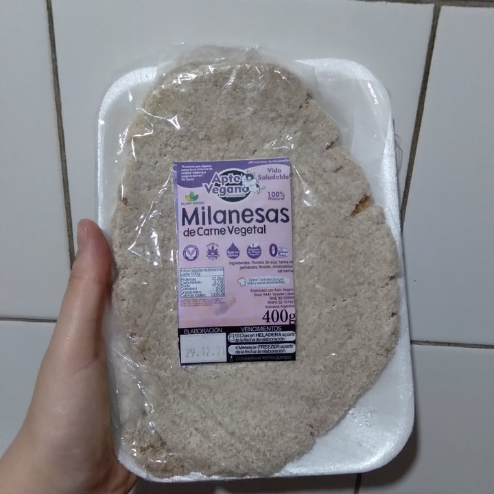 review photo of Apto Vegano Consciente Milanesa de Carne Vegetal shared by @ondavegan on 20 Jan 2022 - review