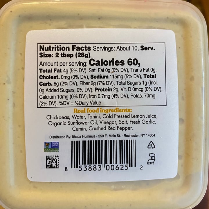 photo of Ithaca Cold-Crafted Classic Hummus shared by @jenniferchristine on  23 Dec 2020 - review