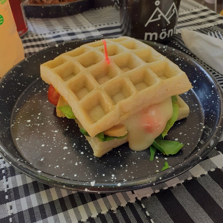 photo of Mönt take away Waffle De Espinacas, Champignones Y Queso shared by @candemagali on  16 May 2022 - review