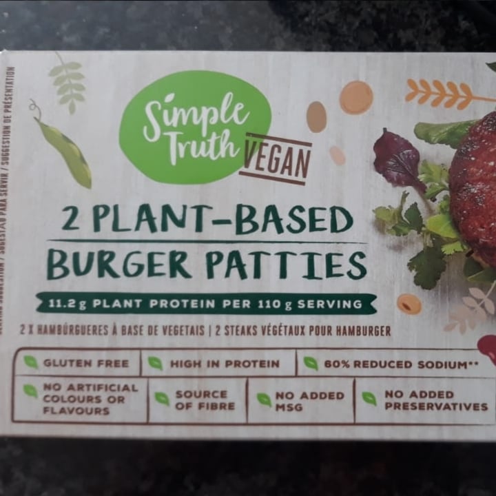 photo of Simple Truth 2 Plant-based Burger patties shared by @laurenf on  30 Jan 2022 - review