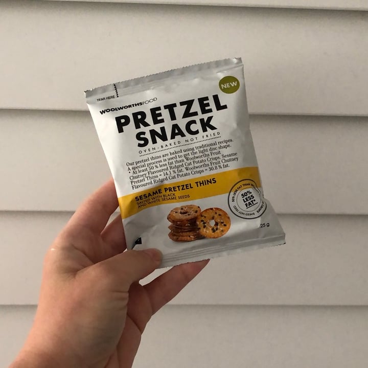 photo of Woolworths Food Pretzel Snack Sesame Pretzel Thins shared by @aleecpt on  03 Sep 2021 - review