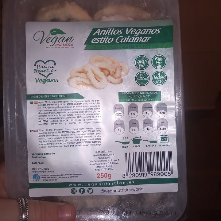 photo of Vegan Nutrition Vegan Calamari/Estilo Calamares shared by @boluda1985 on  17 Dec 2021 - review