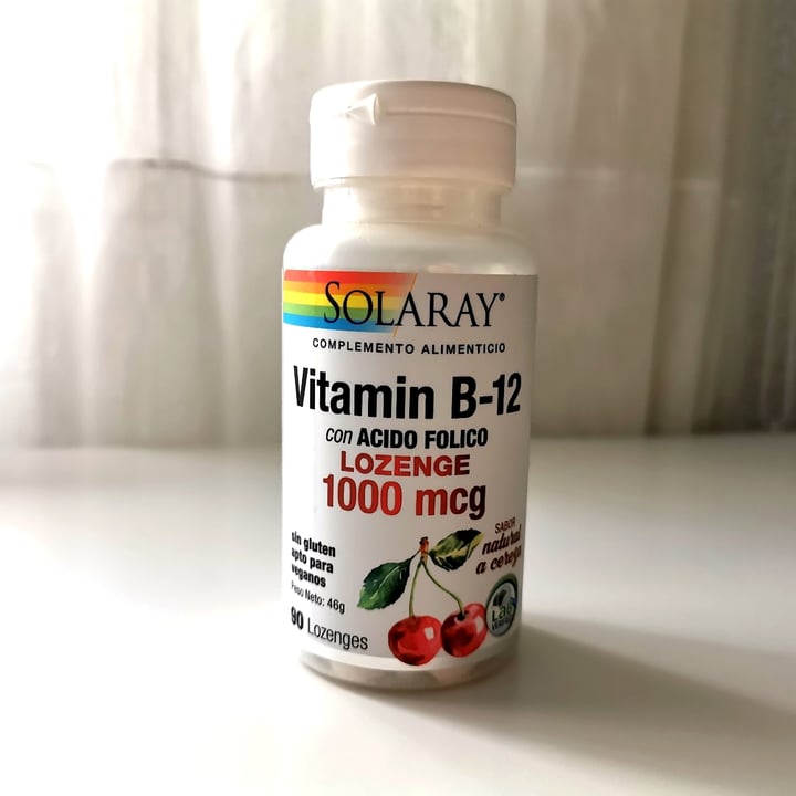 photo of Solaray Vitamina B12 + Ácido Fólico shared by @vegafri on  15 Mar 2021 - review