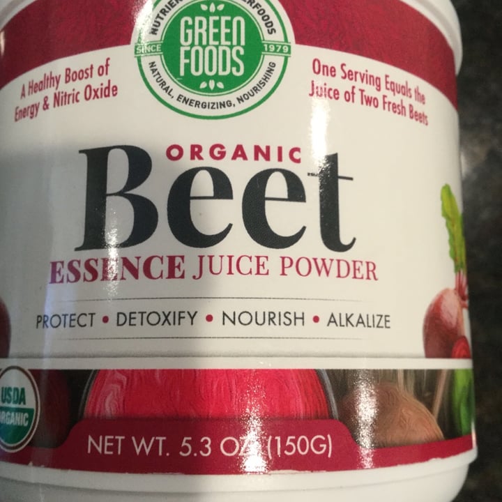 photo of Green Foods  Beet Juice Powder shared by @vgnorgngrl on  12 Sep 2020 - review