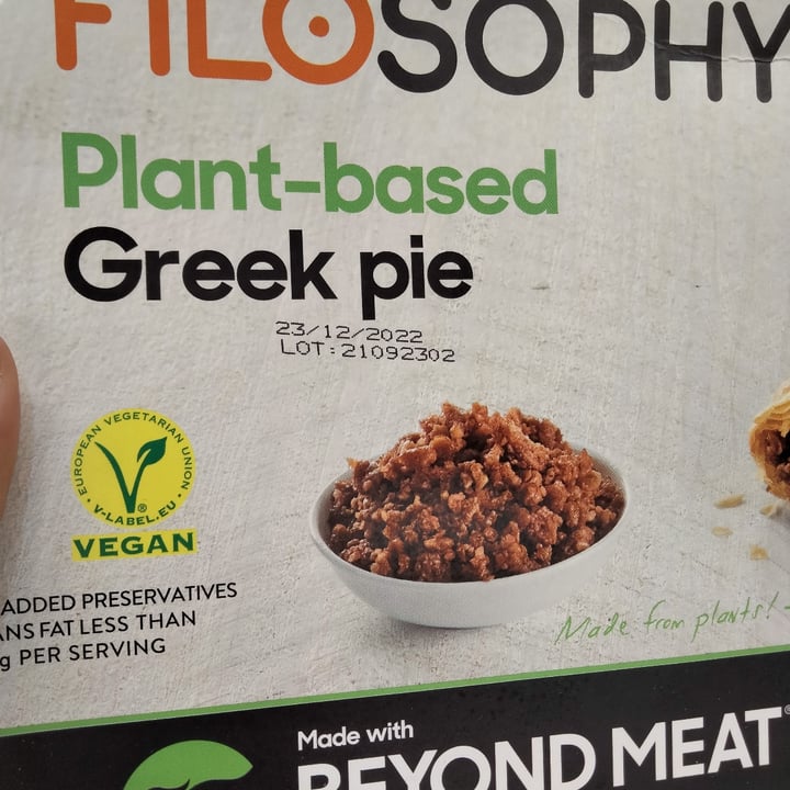 photo of Filosophy Plant-based Greek Pie with Beyond Meat shared by @telena on  29 Jan 2022 - review