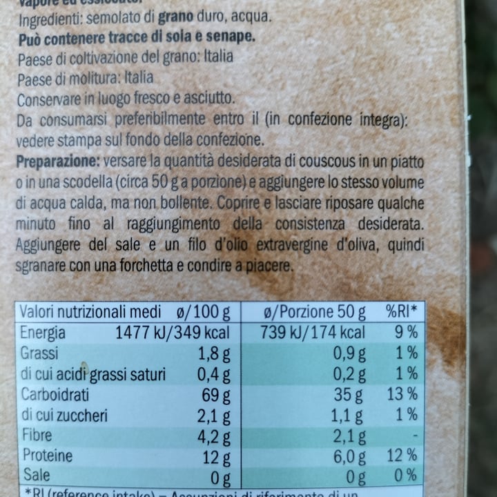 photo of Golden Sun Cous Cous Con Grano 100% Italiano shared by @raffa70s70 on  27 Aug 2022 - review