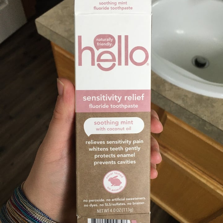 photo of Hello Sensitive toothpaste shared by @lisseatsplants on  28 Jul 2020 - review