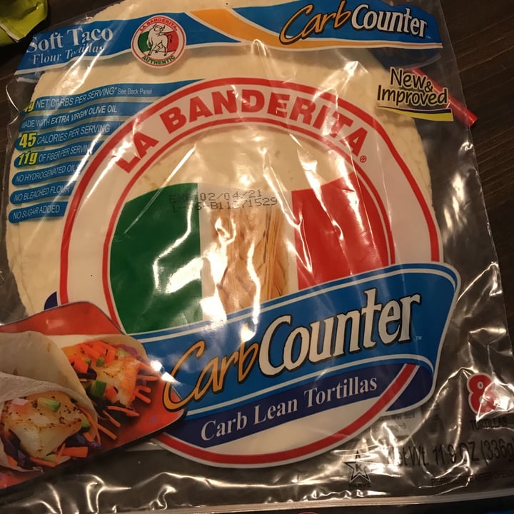 photo of La Banderita Carb Lean Tortillas shared by @domfigielek on  31 Dec 2020 - review