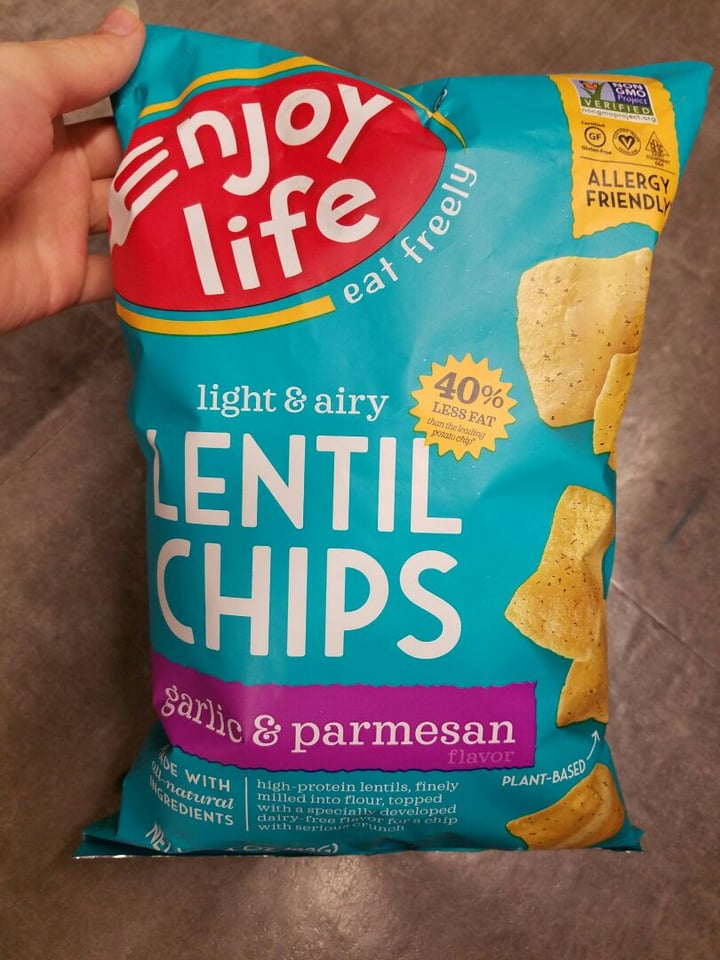 photo of Enjoy Life Lentil Chips Garlic & Parmesan shared by @joyrose on  01 Sep 2019 - review