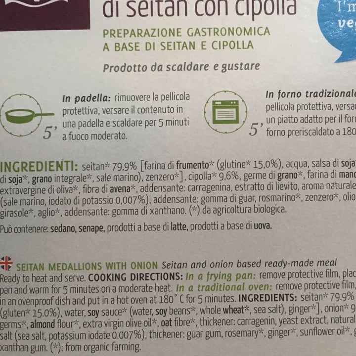 review photo of Biolab Medaglioni di seitan alla cipolla shared by @marcello68 on 28 Oct 2021 - review