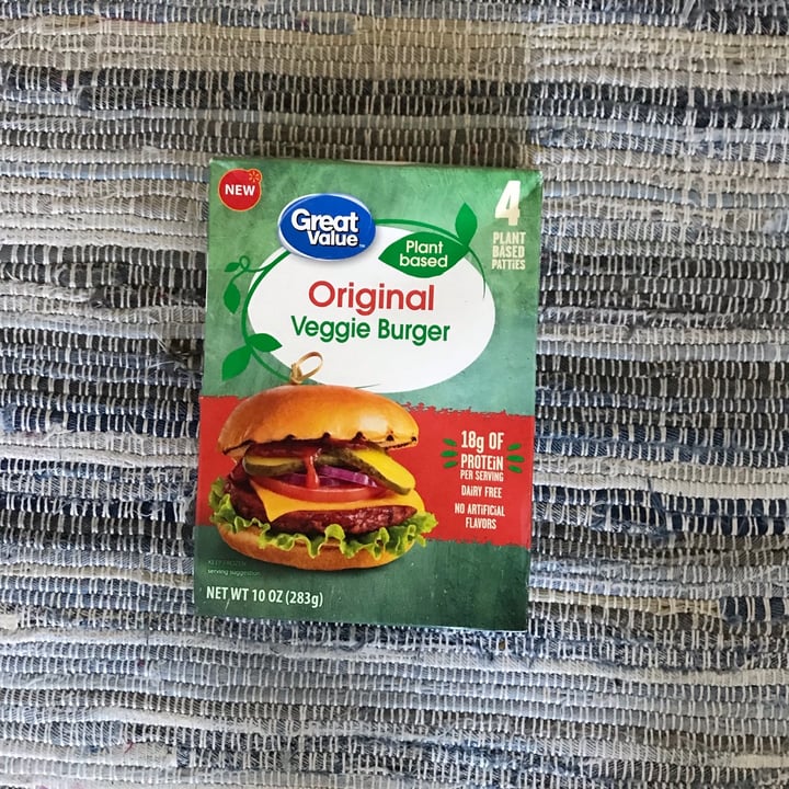 photo of Great Value  Original Veggie Burger shared by @plants on  28 Aug 2021 - review