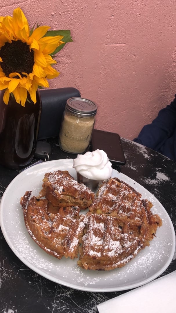 photo of Jessy's Waffles Vegan Chunky Munky shared by @tazzwaite on  06 Apr 2020 - review