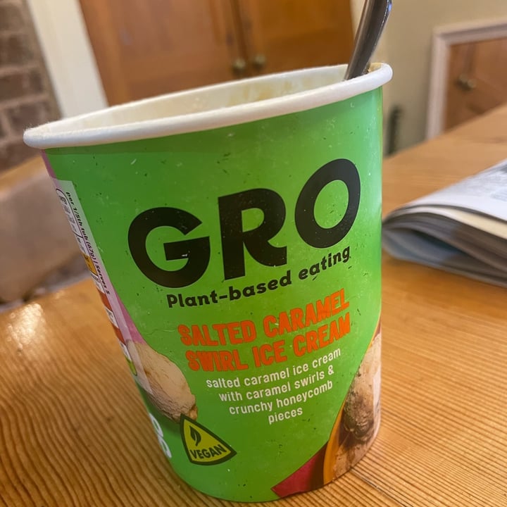 review photo of GRO Salted Caramel Swirl Ice Cream shared by @lizb on 20 Feb 2022 - review
