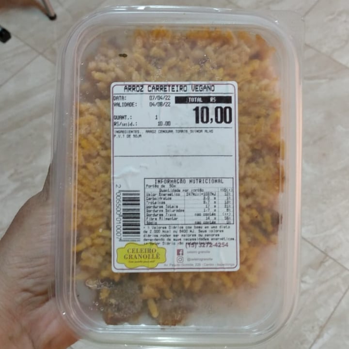 photo of Celeiro Granôlle Arroz carreteiro vegano shared by @anamariaconcianci on  22 Apr 2022 - review